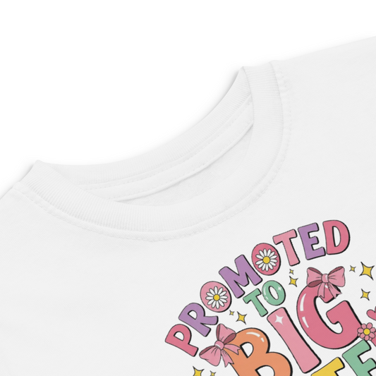 Announce the big sister promotion with this adorable custom t-shirt. Personalise it with her name to make it truly one-of-a-kind.

