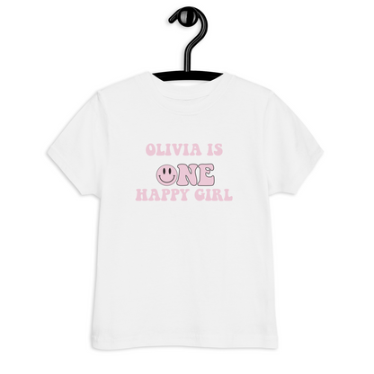 Soft cotton tee for girl’s first birthday party
