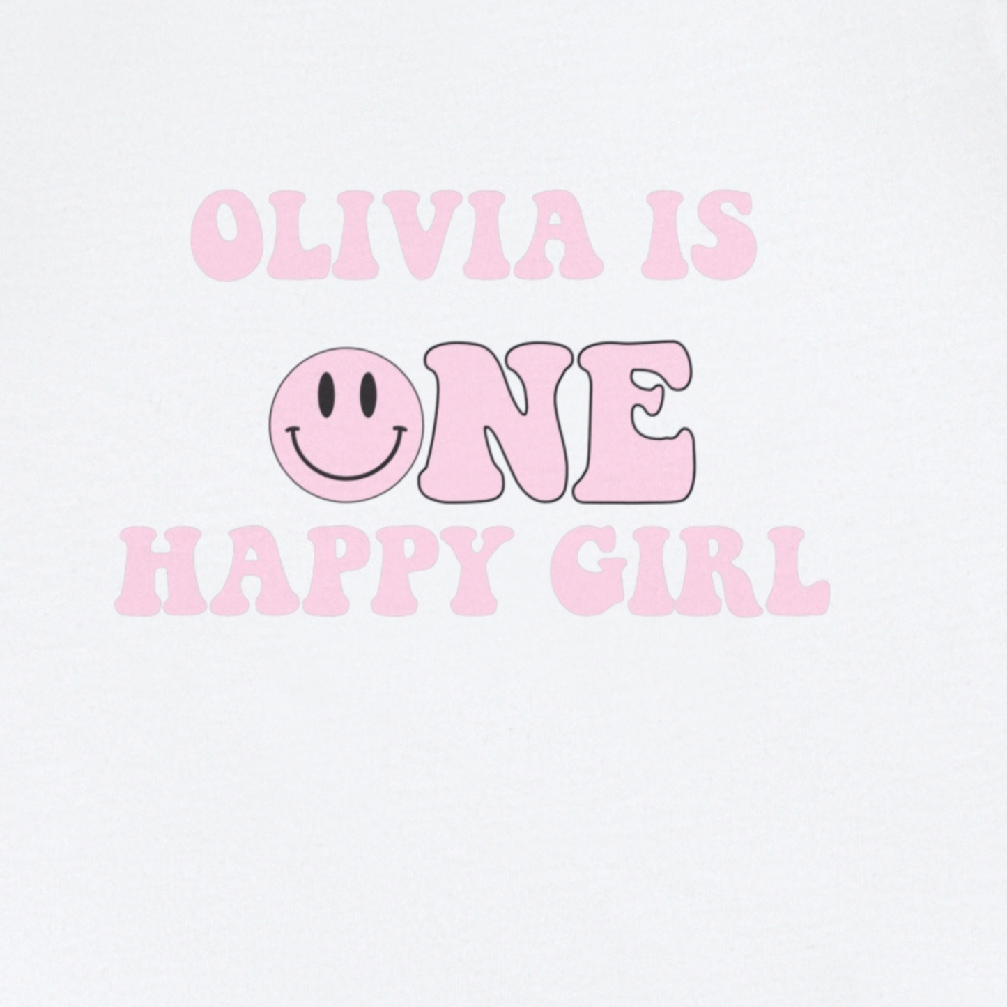 Baby girl birthday outfit with name and age

