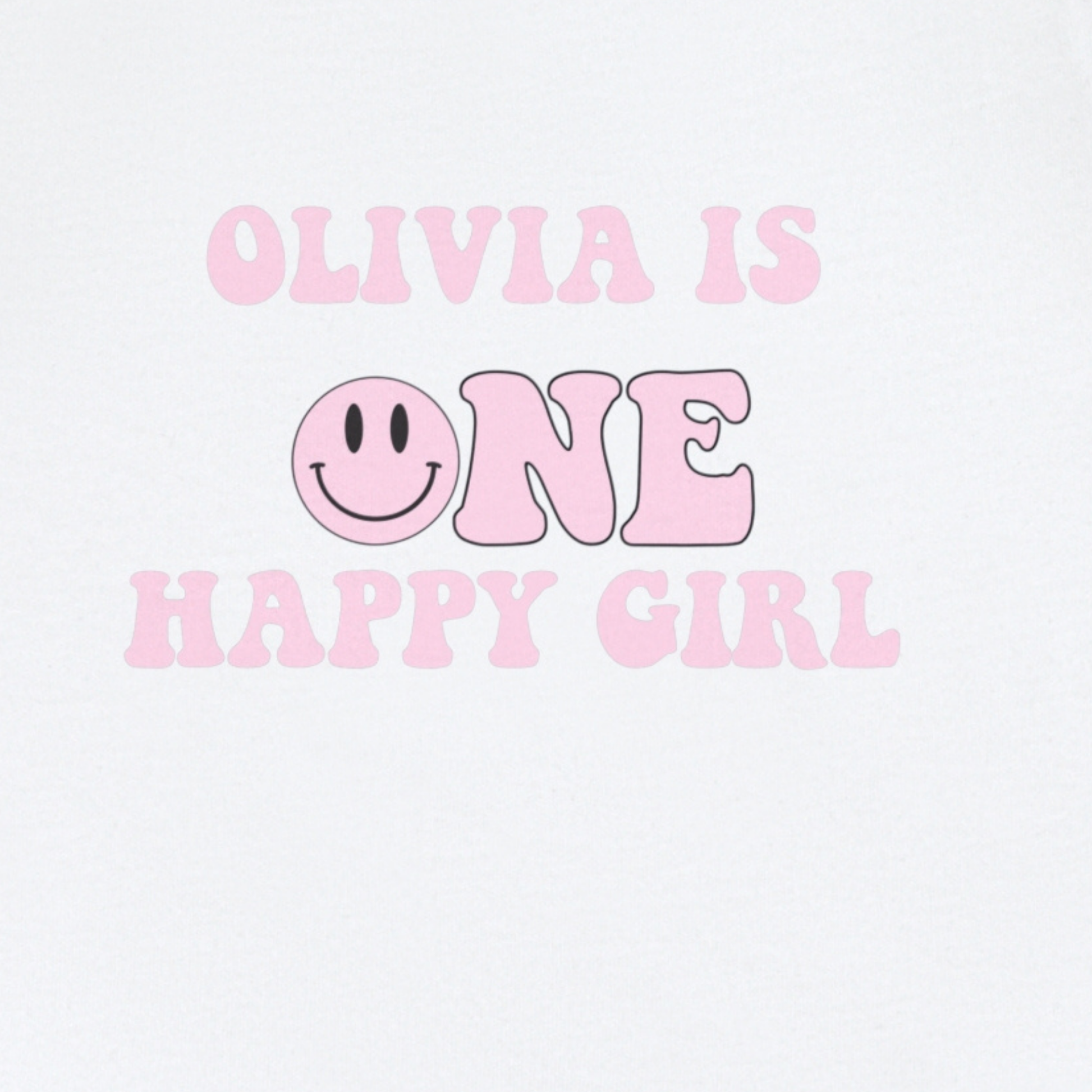 Baby girl birthday outfit with name and age

